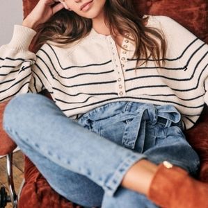 Sezane leontine organic cotton jumper XS or S